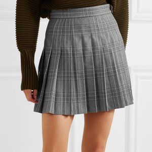 Plaid Maje Pleated SKirt